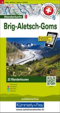 Aletsch, Goms, Brig Touren-Wanderkarte Nr. 6