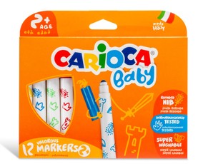 Flomasteriai SuperBaby CARIOCA 12 sp.