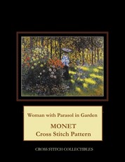 Woman with Parasol in Garden