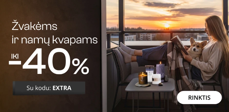 Kvapams ir žvakėms iki 40%