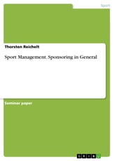Sport management: Sponsoring in general