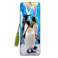 3D knygos skirtukas „Pingvinai