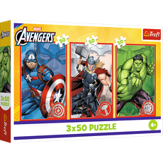 TREFL AVENGERS Dėlionių rinkinys „Tavo herojus“, 3 x 50 det.