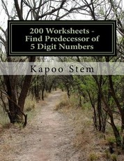 200 Worksheets - Find Predecessor of 5 Digit Numbers