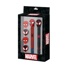 Rašiklio, pieštuko ir 4 trintukų rinkinys „Marvel Spider-Man“