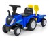 Vaikiškas paspiriamas traktoriukas New Holland T7, mėlynas