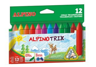 Vaškinės kreidutės trikampės ALPINO Trix 12sp 10mm