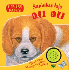 Šuniukas loja au au. Gyvūnų balsai