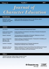 Journal of Character Education Volume 13 Issue 1 2017