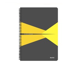 Bloknotas Leitz Office A4 langeliais, geltona sp.