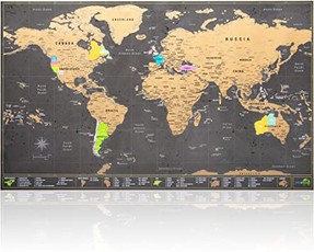 Nutrinamas pasaulio žemėlapis (A1)