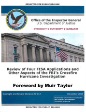 Inspector General Horowitz's Report on the Review of FISA Applications