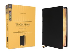 Kjv, Thompson Chain-Reference Bible, Large Print, Genuine Leather, Cowhide, Black, Art Gilded Edges, Red Letter, Comfort Print
