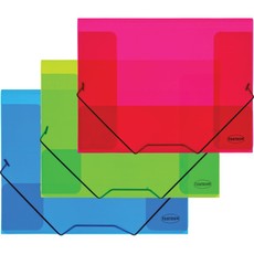 Aplankas plastikinis CENTRUM su gumele, A4, 3 spalvų