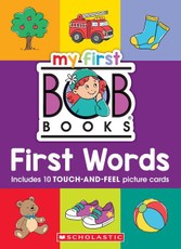 My First Bob Books - First Words Board Book with Touch-And-Feel Picture Cards Up to Age 3 (Reading Readiness)