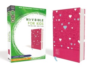 Nirv, Bible for Kids, Large Print, Leathersoft, Pink, Comfort Print