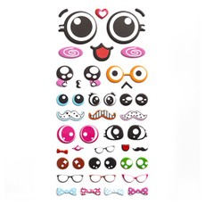 Lipdukai JUOKINGI VEIDAI 44vnt