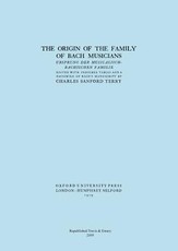 The Origin of the Family of Bach Musicians. Ursprung der Musicalisch-Bachischen Familie. (Facsimile 1929).