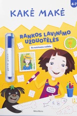 Kakė Makė. Rankos lavinimo užduotėlės. Su nutrinamu rašikliu