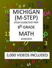 8th Grade MICHIGAN M-STEP, 2019 MATH, Test Prep