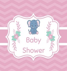 Pink baby shower guest book (Hardcover)