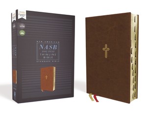 Nasb, Thinline Bible, Leathersoft, Brown, Red Letter Edition, 1995 Text, Thumb Indexed, Comfort Print