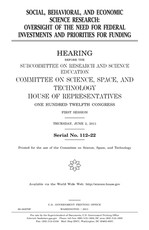 Social, behavioral, and economic science research