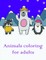Animals coloring for adults