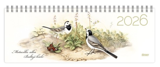 Kalendorius stalinis MEMO CARD white wagtail