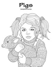 Pigs Coloring Book for Grown-Ups 1