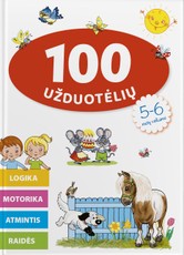 100 užduotėlių 5–6 metų vaikams. Logika, motorika, atmintis, raidės