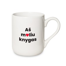 Riboto leidimo Knygos.lt puodelis AŠ MYLIU KNYGAS, 330 ml Riboto leidimo Knygos.lt puodelis AŠ MYLIU KNYGAS, 330 ml