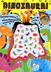 Dinozaurai: sąmojingi žaidimai ir išspaudžiamieji paveikslėliai