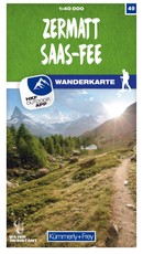 Zermatt - Saas-Fee 49 Wanderkarte 1:40 000 matt laminiert