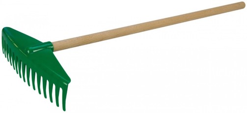 Grėblys su mediniu kotu, 60 cm