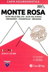 Monte Rosa. Alta Valle del Lys, Alta Valle d'Ayas, Champoluc e Brusson 1:25.000