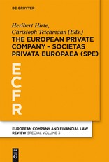 The European Private Company - Societas Privata Europaea (Spe)