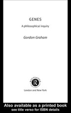 Genes: A Philosophical Inquiry