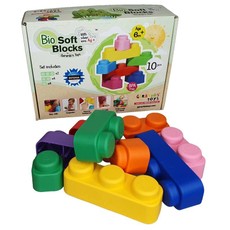 Minkštų blokelių-kaladėlių rinkinys, 10 vnt.