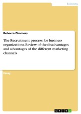 Explain the purpose and importance of the Recruitment process for business organizations and describe in detail the key stages in the process. Review the disadvantages and advantages of the different marketing channels, and illustrate with company example