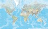 Die Welt, physische Karte 1 : 20 000 000, plano