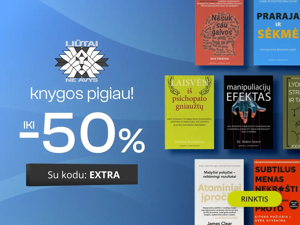 Leidyklos LIŪTAI NE AVYS knygoms iki -50% extra nuolaidos!