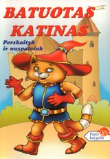 Batuotas katinas. Perskaityk ir nuspalvink