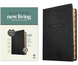 NLT Large Print Thinline Center-Column Reference Bible, Filament Enabled (Leatherlike, Black Holy Windows, Indexed, Red Letter)