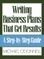 Writing Business Plans That Get Results