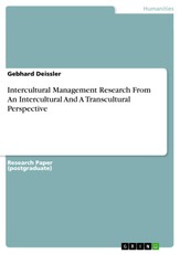 Intercultural Management Research From An Intercultural And A Transcultural Perspective