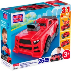 MEGA BLOKS BUILD AND GO 3 in 1 lenktyninio automobilio konstruktorius (JKG35)