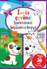 Žavūs gyvūnai. Spalvinimo ir kopijavimo knyga