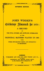Wisden Cricketers' Almanack 1870