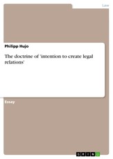 The doctrine of 'intention to create legal relations'
